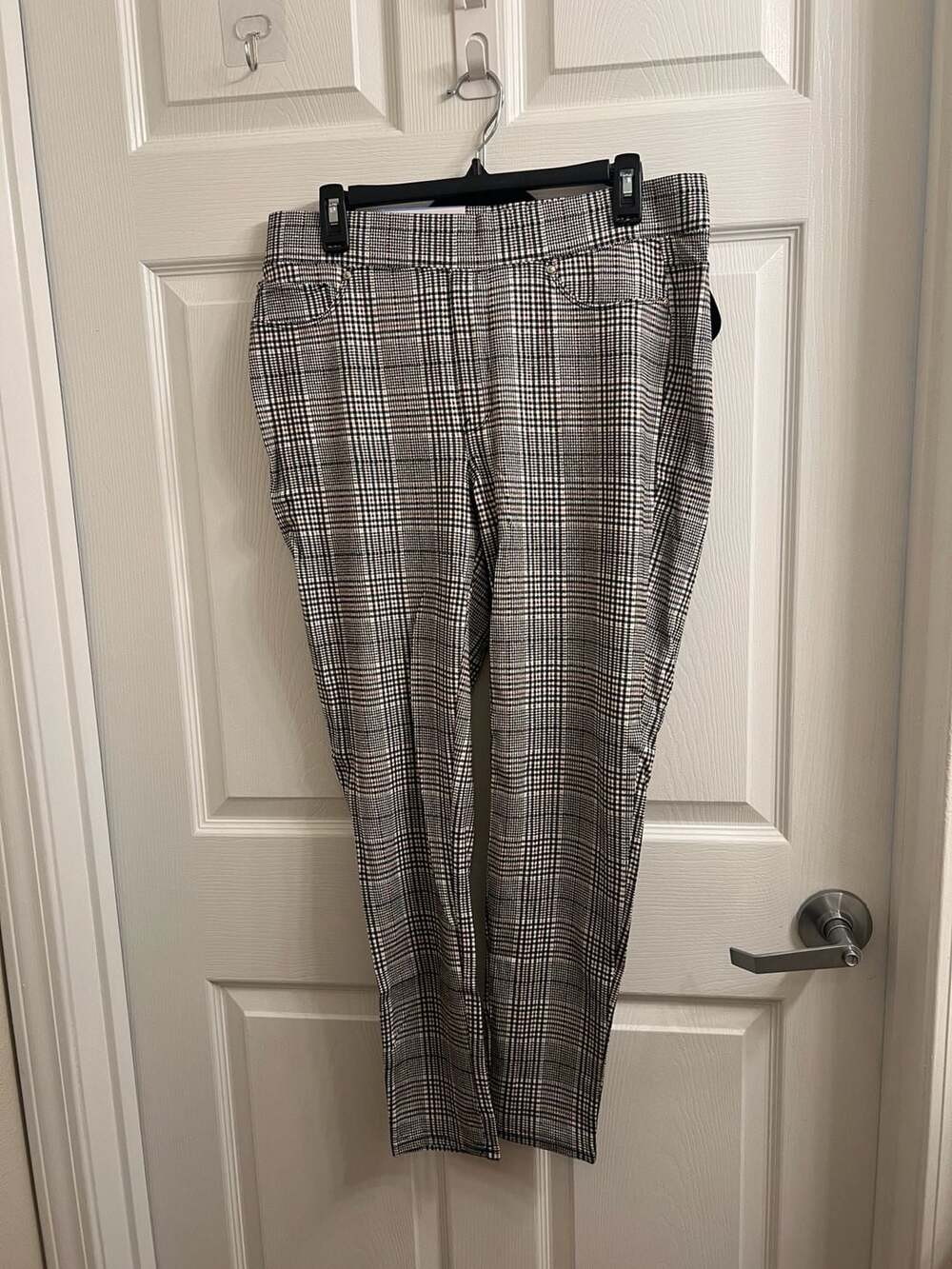 SEVEN7 PLAID Skinny HOUNDSTOOTH PULL ON LEGGINGS Large